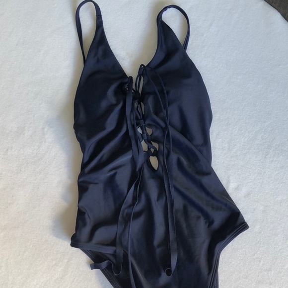Aerie Lace Up One-Piece Swimsuit - Picture 2 of 11